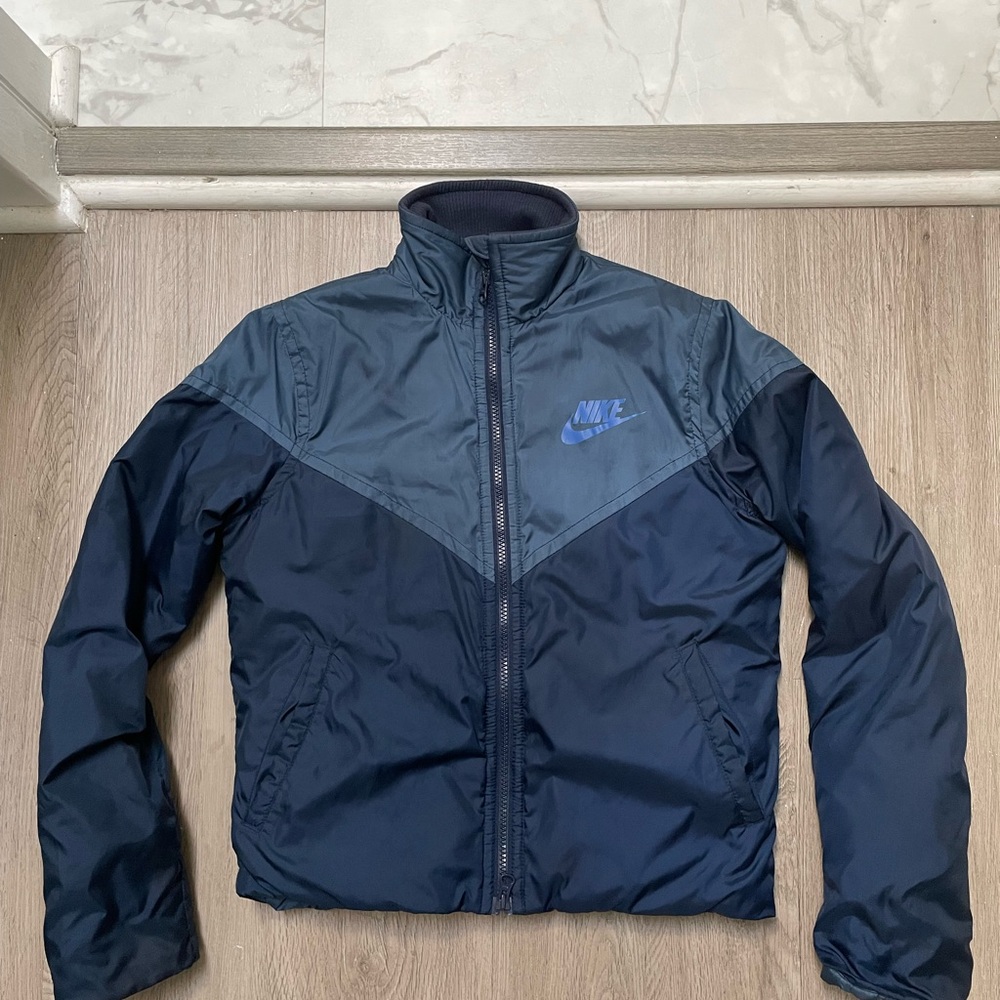 Nike Vintage Dark Blue Windbreaker Jacket